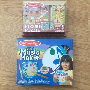 Melissa & Doug Colorful Cube Puzzle and Music Maker Set